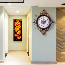 Relógio de parede americano para sala de estar, relógio criativo moderno minimalista para casa, arte para quarto, novo relógio de parede retrô europeu 2024 - compre barato
