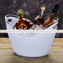 Cubo de hielo transparente de plástico para jardín, herramientas de bar, supergrande, para cerveza, champán, novedad 2024 - compra barato