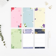 Cute Fresh Flower Memo Pads Paper Sticky Notes Kids Gift School Planner Notepad Office Supplies Korean Stationery 2024 - buy cheap