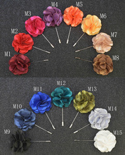 Frete grátis 20 unidades, presentes de natal masculinos botões lapela flor cetim casamento 2024 - compre barato