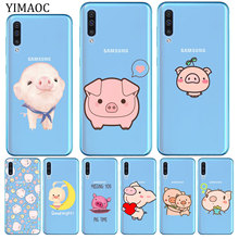 Yimaoc piggy bonito porco adorável caso de silicone do telefone macio para samsung galaxy a70 a60 a50 a40 a30 a20 a10 m10 m20 m30 m40 a20e capa 2024 - compre barato