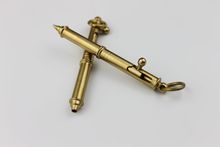 1PC Portable Mini Brass Metal Pen With Hanging Ring Copper Tactical Protective Pen Outdoor Self-defense EDC Pocket Tool 2024 - buy cheap