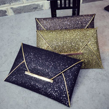 Women Wallet Gold Envelope Design Wallet Sparkle Bling Day Clutch Bags Evening Party Wallets Sequin Glitter Bags Femme 2024 - buy cheap