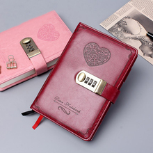 A5 B6 love Wire drawing Retro Notebook Password Book with Lock Supplies Stationery Travel Notepad Office School Diary Journal 2024 - buy cheap
