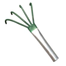 Agricultural Carbon Steel Four-toothed Tines Rake Small Handle Peanut Lawn Leaf Tweezers Garden Tools 2024 - compre barato