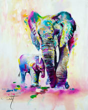 Frameless Handpainted Artwork High Quality Modern Wall Art On Canvas Animal Oil Painting Cute Elephant Hang Pictures Room Decor 2024 - buy cheap