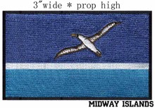 Bordado de bandera de las Islas Midway, 3 "", gran oferta, avifauna, gaviota, Parche de pájaro 2024 - compra barato
