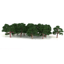 4cm modelo árvore floresta plantas fazendo acessórios escala z trem ferroviária cenário diorama ou layout, pacote de 25 2024 - compre barato
