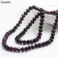 Isywaka Fashion 4x6mm 50pcs Rondelle  Austria faceted Crystal Glass Beads Loose Spacer Round Beads for Jewelry Making No.95R6 2024 - buy cheap