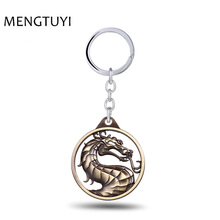 J Store Game Jewelry Mortal Kombat Dragon Symbol Keychain Fighting Game Enchanted Empire Flag Pylons Key Chains Holder llaveros 2024 - buy cheap