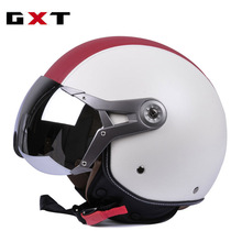 Cascos de motocicleta de media cara, cascos sintéticos Retro Para Motocross, con gafas ajustables, para Moto, Capacete, Scooter 2024 - compra barato