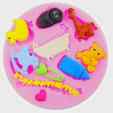 Fondant Decorating Tools Mold 3D baby toys Shapes DIY Sets Silicone moulds Cake kitchen accessories Bakeware 2024 - buy cheap