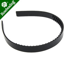 Acrylic Headbands in Black with teeth,15 mm Width,with bent ends for best comfort.20pcs/lot-C4473 2024 - buy cheap