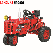 302pcs Diy Technic Classical Old Tractor Building Blocks Educational Bricks Toys For Children Funny Kids Gifts 2024 - buy cheap