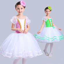 New Kids Professional Tutu Ballet Dress Long Tulle Ballerina Costumes Girls Modern Dance Children Royal Princess Dress 2024 - buy cheap