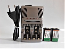 2 unids/set de baterías recargables 6F22 9V NI-MH 2000mAh + cargador de batería Universal 9v aa aaa 2024 - compra barato