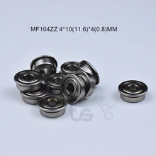 Mf104zz lf1040zz 4*10(11.6*4(0.8) mm 10 peças frete grátis rolamentos de flange com aço cromado 2024 - compre barato