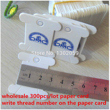 1 Lot = 300 Pieces Cross Stitch Embroidery  Threading Board Thread Tool Similar With DMC--Write Thread Number  On The Paper Card 2024 - buy cheap