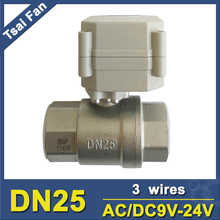1" AC/DC9-24V 3 wires Electric Ball Valve TF25-S2-A  2-Way SS304 electric ball Valve BSP/NPT DN25 Electric Flow Control Valve 2024 - buy cheap