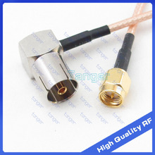High Quality TV female jack right angle to SMA male plug with 8'' 20cm 8in RG316 RG-316 RF Coaxial Pigtail Jumper Low Loss cable 2024 - buy cheap
