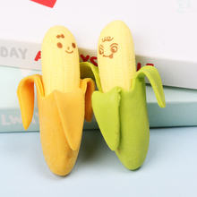 Goma de borrar de lápiz en forma de plátano para niños, regalo de papelería escolar, 2 uds. 2024 - compra barato
