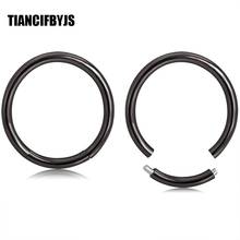 TIANCIFBYJS Surgical Steel Piercing Septum Segment Nose Ring Hoop Tragus Stud Earring Body Jewelry Mix 3 Color 8/10mm Size 60pcs 2024 - buy cheap