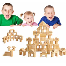 1 Set Beech Wood Logs Building Blocks Amusing Game Quality Baby Early Childhood Educational Intelligence Toys Gifts 2024 - buy cheap