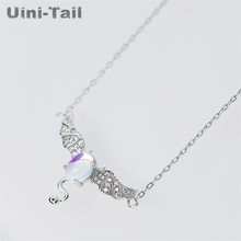 Uini-tail-collar de plata esterlina 925 para mujer, cadena de piedra lunar pequeña, cadena para clavícula, regalo de cumpleaños con personalidad, novedad 2024 - compra barato