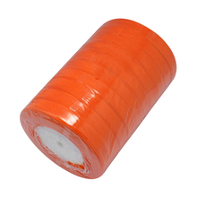 Cinta de Organza, color naranja oscuro, de unos 10mm de ancho, 50 yardas/rollo, 10 rollos/Grupo, 500 yardas/grupo 2024 - compra barato