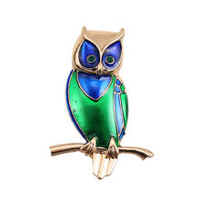 Free Shipping Fashion Women's New Jewelry Zinc Alloy Drop Owl Exquisite Brooch Corsage Ladies jewelry wholesale 2024 - buy cheap