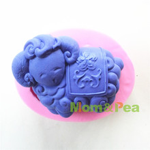 Mom&Pea 0618 Free Shipping Zodiac Sheep Shaped Silicone Mold Cake Decoration Fondant Cake 3D Mold Soap Mold 2024 - buy cheap
