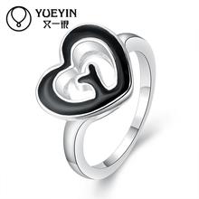 fashion silver plated ring Inlaid Crystal for women Bridal Jewelry Classic 2024 - buy cheap