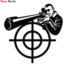 Three Ratels TZ-1305# 15.2*15cm Sniper Marksman Sharpshooter Yager Car Stickers Funny Sticker Auto Decals 2024 - buy cheap