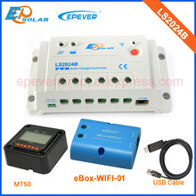 EPEVER-controlador de 20A PWM de paneles solares, cargador de batería de 12V, 300W, 24V, 600W, cable de comunicación USB, medidor de MT50 y wifi 2024 - compra barato