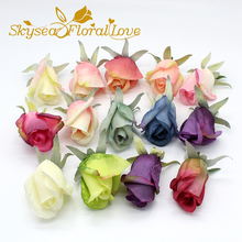 50 шт., искусственные цветочные розы, шелковые цветы, декоративная арка для свадьбы, настенные Розы 2024 - купить недорого