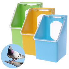 Pássaro alimentador anti respingo tigela de alimentação caixa à prova de respingo gaiola papagaio pombo budgie beber água equipamento alimentação plástico 2024 - compre barato