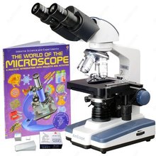 AmScope поставляет 40X-2000X СИД лабораторный бинокулярный составной Микроскоп w 3-D двухслойный механический сценический B120B-BK-BS 2024 - купить недорого