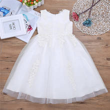 Infant Kids Ball Gown Party Formal Flower Girl Dresses Water-soluble Princess Pageant Gowns Tulle Maxi Wedding Party Dress 2024 - buy cheap