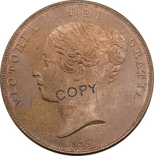 1839 United Kingdom 1 One Penny Victoria 1st portrait Red Copper collectibles Copy Coin 2024 - buy cheap