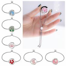 Live love dream angel lotus love heart Essential Oil Diffuser Locket Perfume Bracelet Stainless Steel 25mm locket Bangle 10pads 2024 - buy cheap