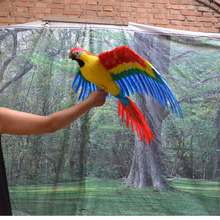 Большие Имитационные крылья модель попугая полиэтилен и мех красочный Попугай игрушка подарок около 60x80 см 2024 - купить недорого