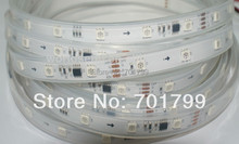 5m DC24V DMX WS2821A LED pixel strip;36pcs 5050 RGB LEDs/m with 6pcs WS2821A IC/m(6pixels/m);white pcb;IP66;in silicon tube 2024 - buy cheap