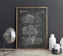 Construction Vehicle Patent,wall art,Excavator posters,decor,vintage print,blueprint,gift idea, building industry Decorations 2024 - buy cheap