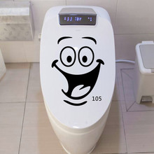 Big mouth smile face toilet stickers wall decorations diy vinyl home decals mual art waterproof posters R4 2024 - buy cheap