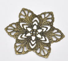 DoreenBeads 30 Bronze Tone Filigree Flower Wraps Connectors 57mm (B14283), yiwu 2024 - buy cheap