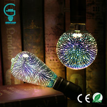 LED Light Bulb E27 3D Fireworks Decorative Edison Bulb 220V Party Lamp A60 ST64 G80 G95 G125 Holiday Christmas Decoration Light 2024 - buy cheap