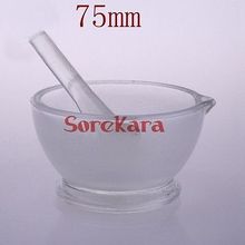 75mm Footed Glass Mortar and Pestle Mixing Grinding Bowl Set Lab Kit Tools Glass Mortar 2024 - buy cheap