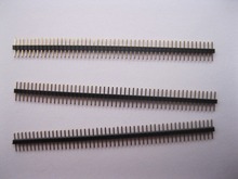60 piezas chapadas en oro 1,0mm conector de Pin rompible 1x50 50pin tira de una fila masculina 2024 - compra barato