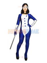 Navy Blue Mockingbird Costume Spandex full body Superhero Costume Halloween party costume zentai suit no hood 2024 - buy cheap