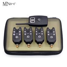 MNFT 1Set Electronic Wireless Fish Bite Alarm Sound Running LED Sensitive Mat fishing Tools 4 Fishing Bite Alarms +1Receiver 2024 - buy cheap